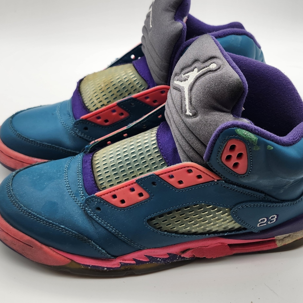 Nike Air Jordan Retro 5 Teal and Pink  Sneakers